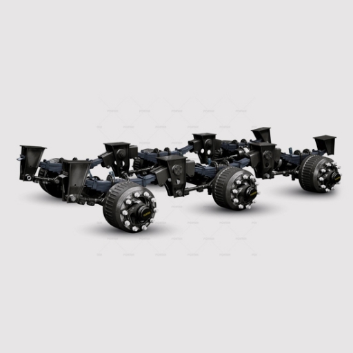 AXLE SET MECHANICAL SUSPENSION 12 TONS TRIDEM