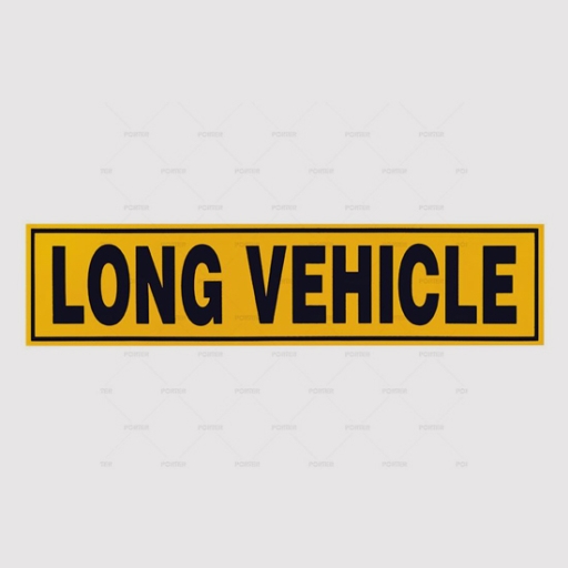 LONG VEHICLE LABEL